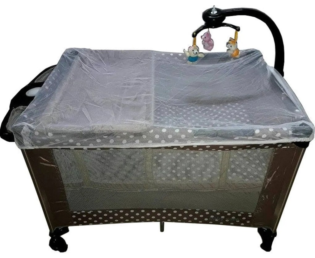 Patut Pliant, Tarc copii Baby Care™ NEST, Pliabil pe 2 Niveluri cu muzica si Masa infasat, Jucarie Carusel cu jucarii din plus, geanta transport