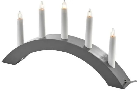 Sfeșnic de Crăciun 5xE10/15W/230V gri