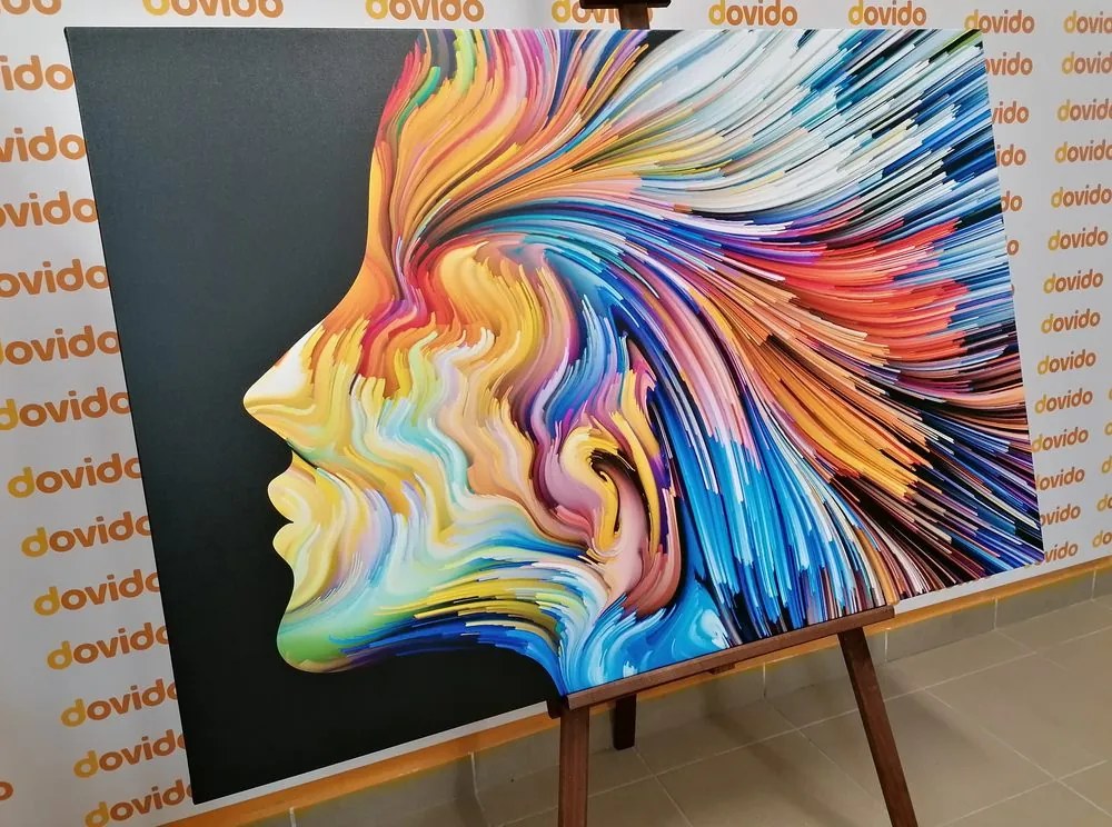 Tablou profilul color al feței unei femei