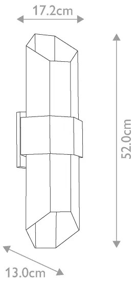 Corp LED de iluminat de exterior Quoizel QZ-CHASM-L-BKW CHASM 2xLED/9,5W/230V IP44
