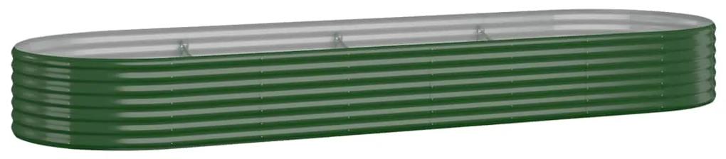 Jardiniera gradina verde 322x100x36cm otel vopsit electrostatic 1, Verde, 322 x 100 x 36 cm