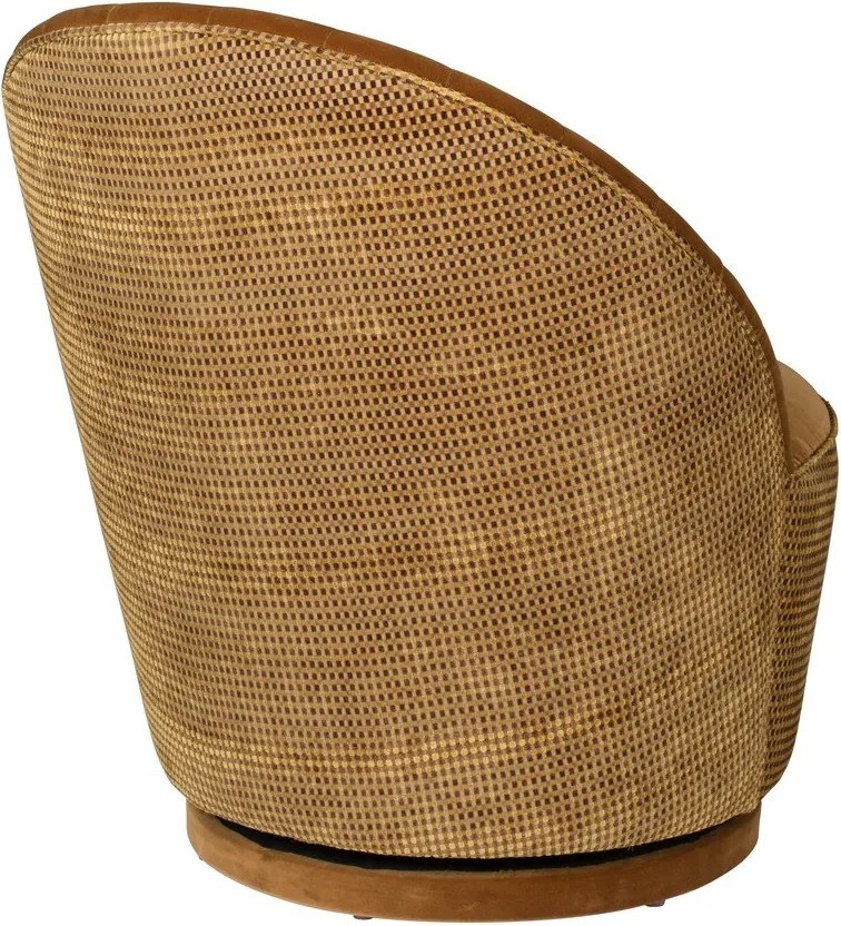 Fotoliu catifea Dutchbone Madison, maro