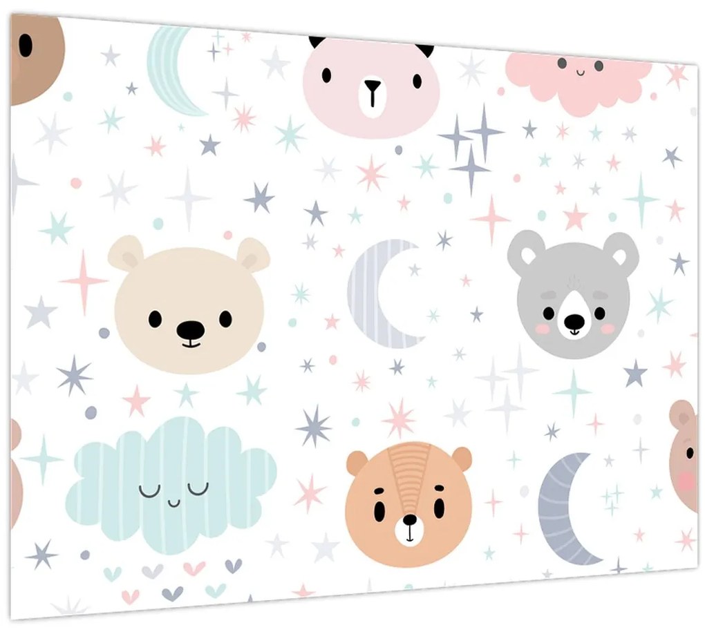 Tablou pe sticlă - Noapte bună. (70x50 cm)