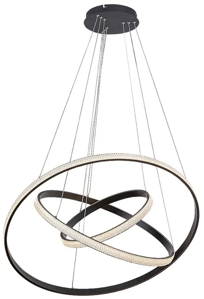 Lustra suspendata cu 3 inele LED Grete 80cm