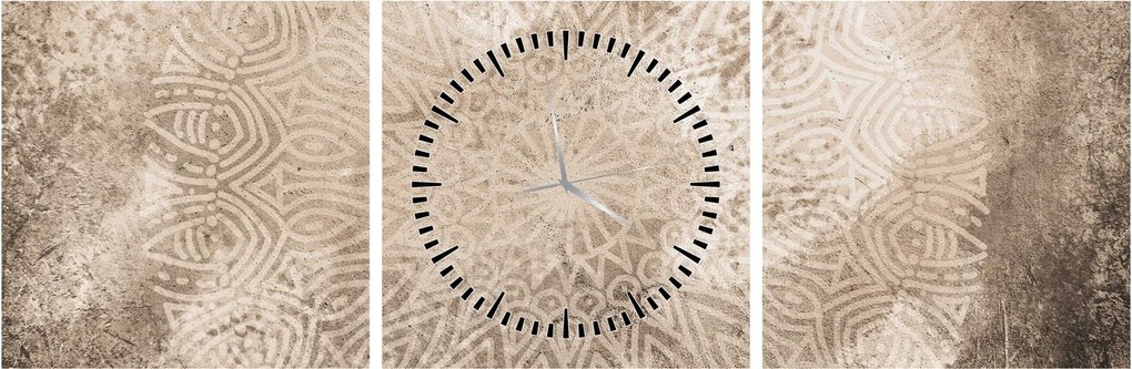 Tablou - Mandala (cu ceas) (90x30 cm)