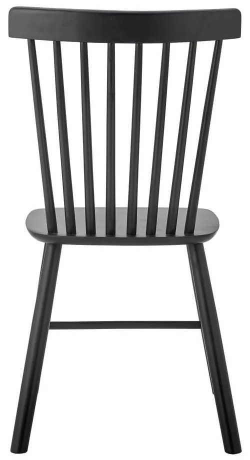 Scaun de dining negru din lemn de arbore de cauciuc Mill – Bloomingville