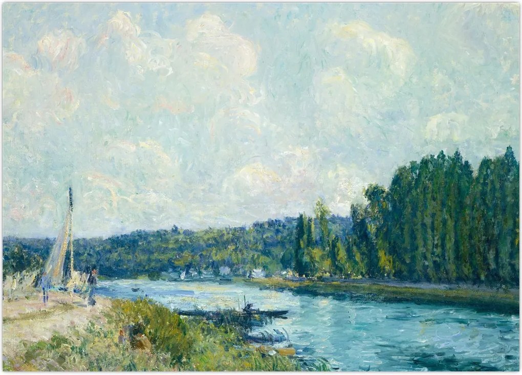 Tablou - Alfred Sisley, The Banks of the Oise, reproducere (70x50 cm)