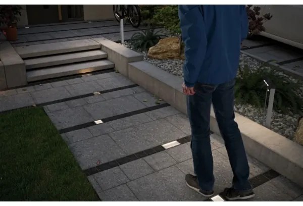 Corp de iluminat solar cu senzor pentru căi de acces LED/0,7W IP67 ARON 3,7V Paulmann 94238