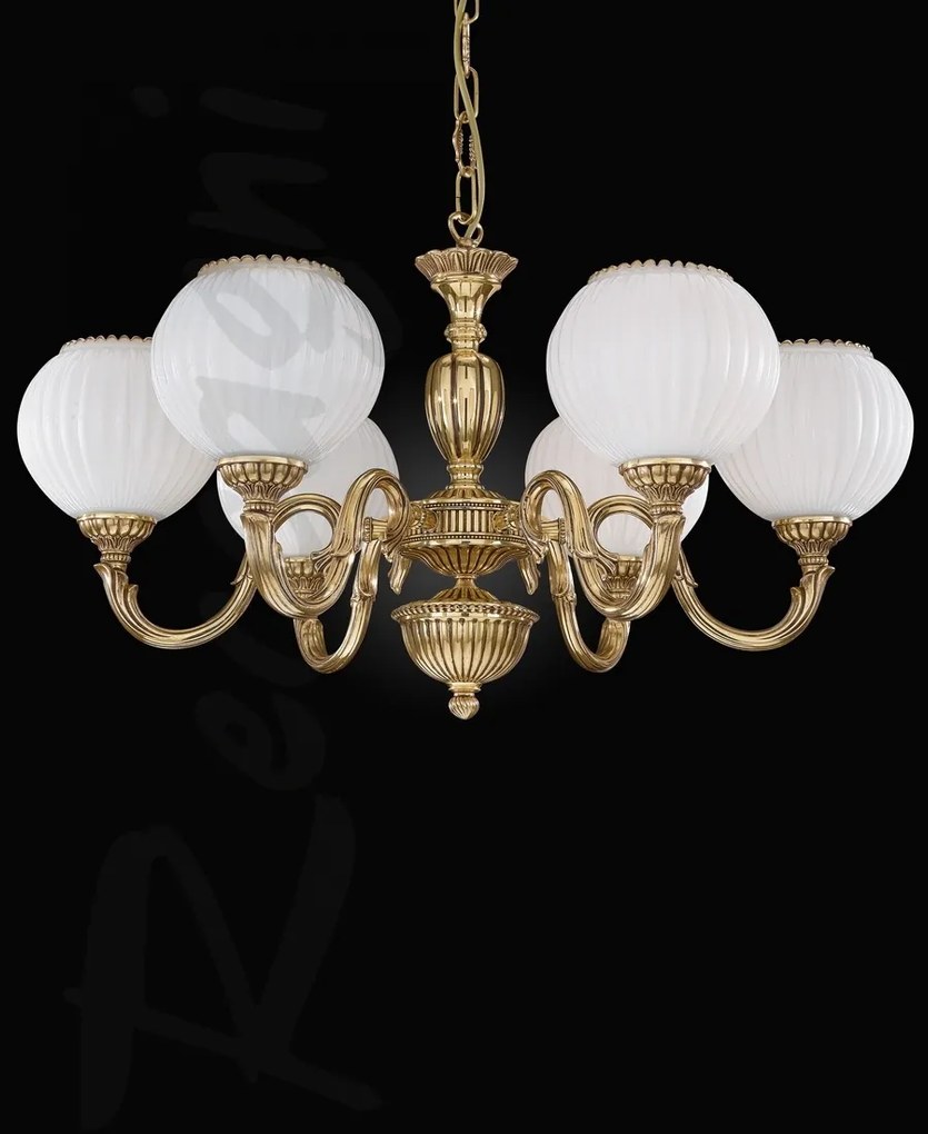 Candelabru din alama cu 6 brate design italian 9350