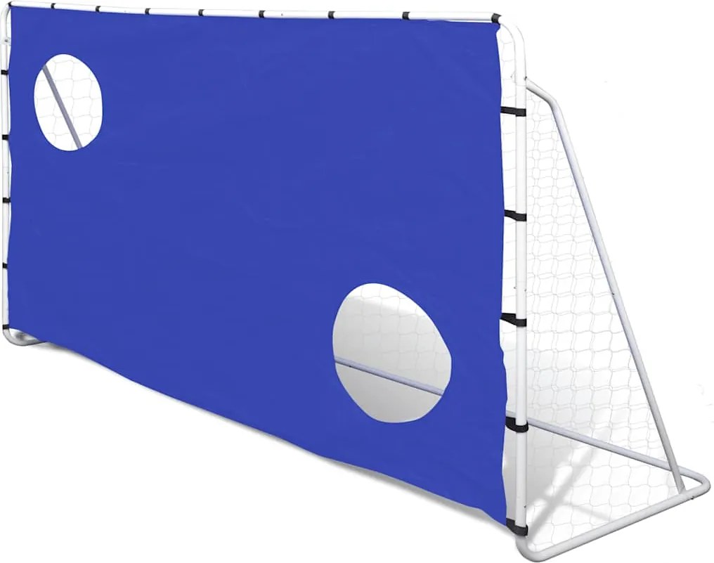vidaXL Poartă fotbal cu perete țintă 240x92x150cm oțel calitate înaltă
