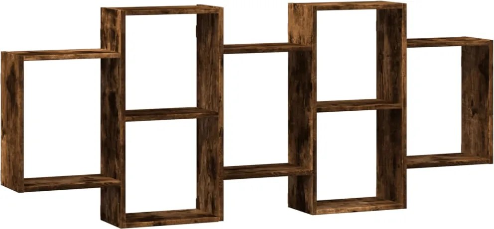 vidaXL Raft de perete, stejar fumuriu, 159x18x65 cm, lemn compozit