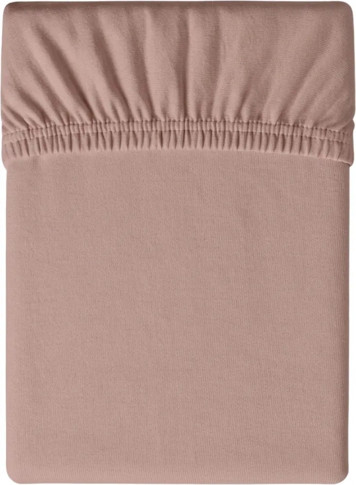 Cearsaf Jersey roz prafuit 90 x 200 cm