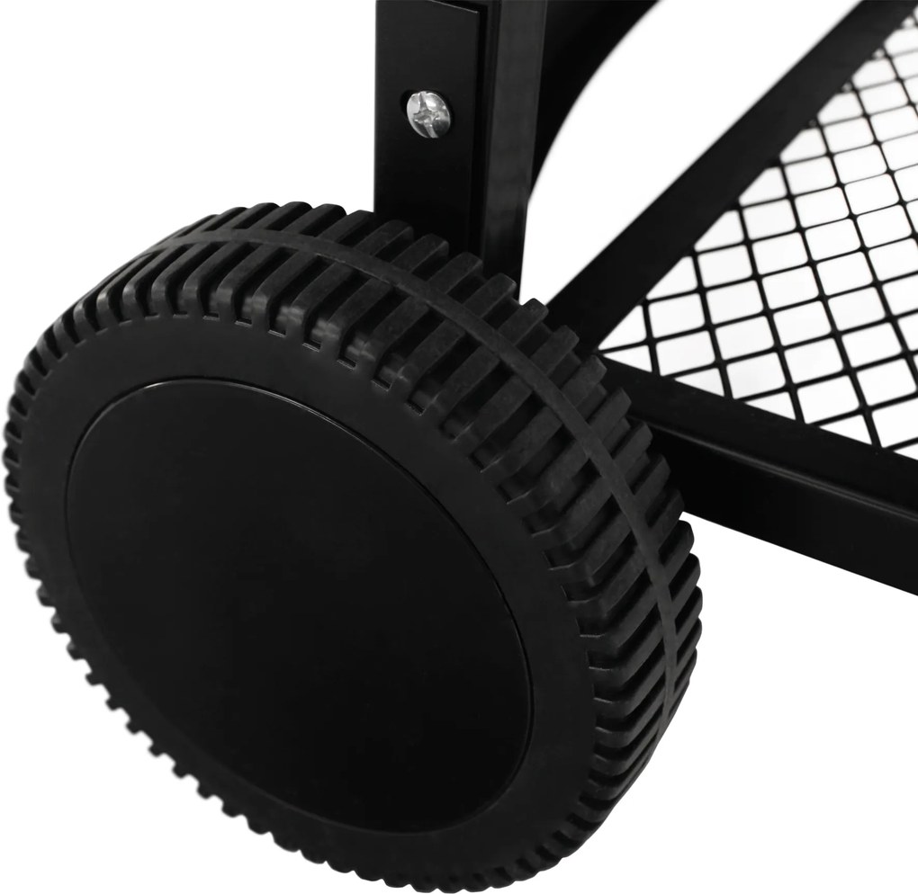 Grătar de cărbune cu grătar de pizza, negru, KARIOL