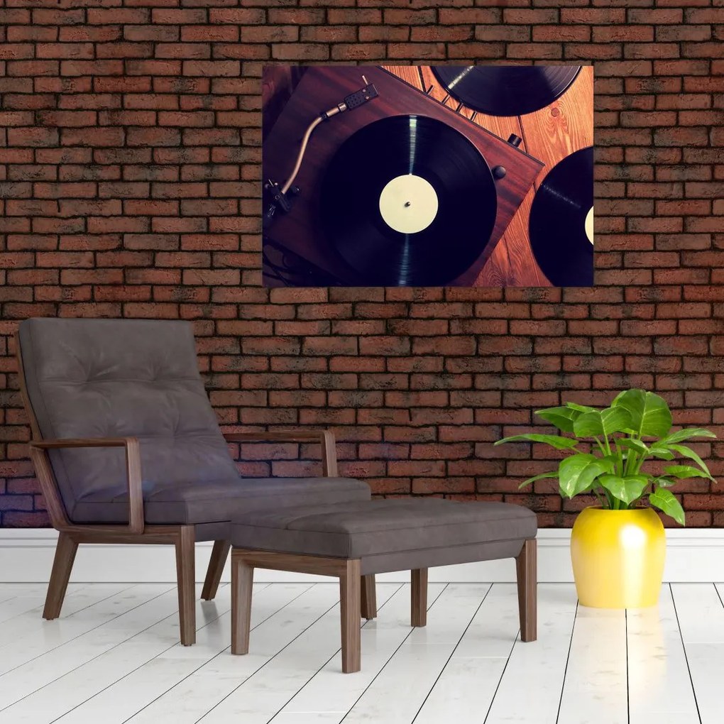 Tablou - Discuri de gramafon (90x60 cm)