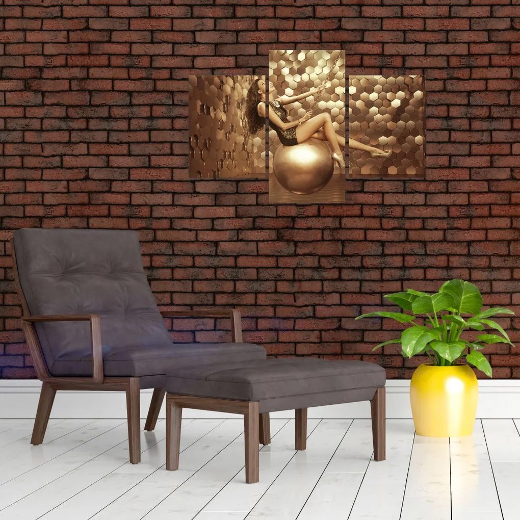 Tablou - Femeia în încăperea de aur (90x60 cm)