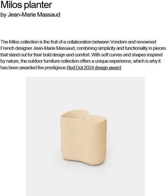 Ghiveci plante design decorativ modern exterior/interior MILOS II