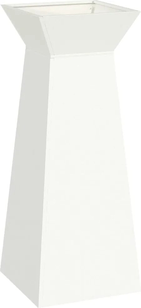 vidaXL Vază pe pilon Alb 40 x 40 x 100 cm
