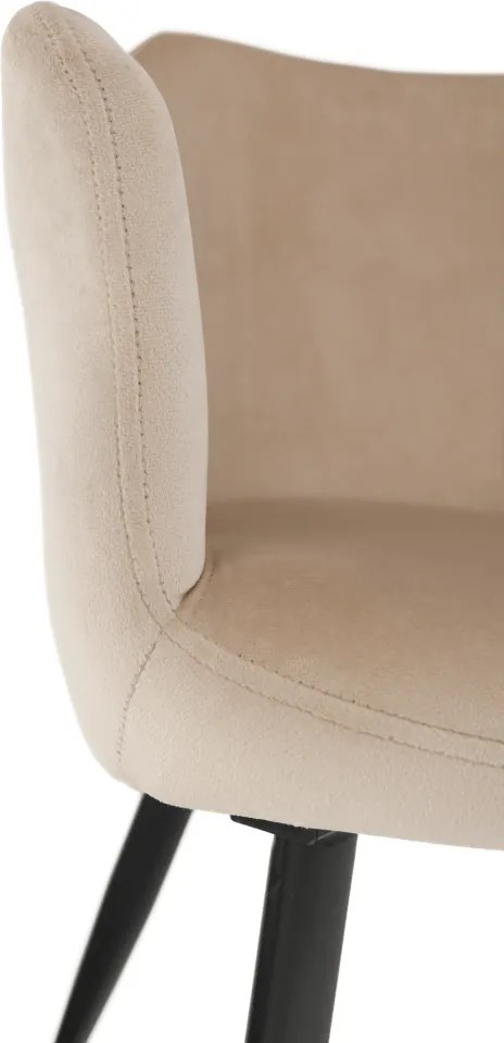 Scaun, material bej / picioare negre, ODOVEL
