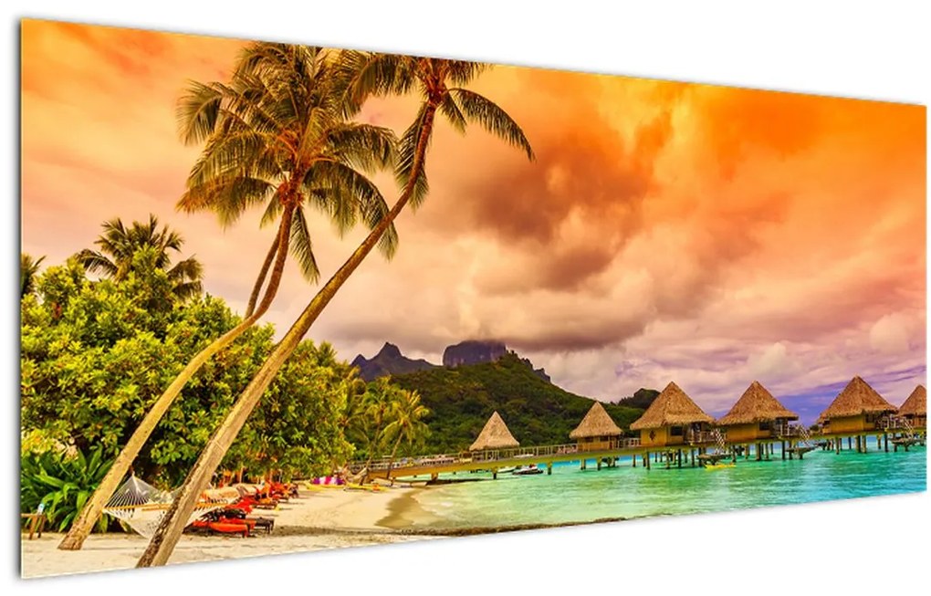 Tablou - Insula Bora Bora (120x50 cm)