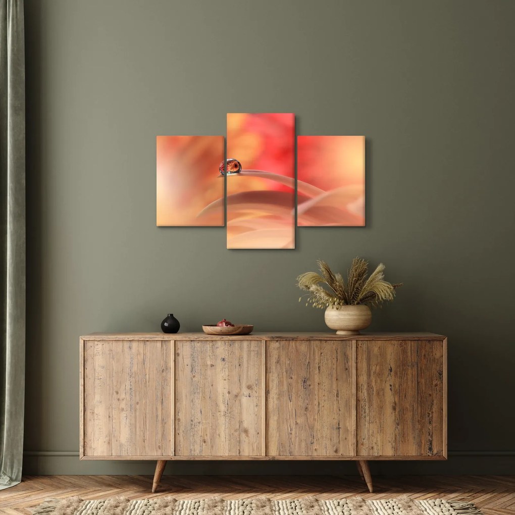 Tablou picăturii de rouă pe floare (90x60 cm)
