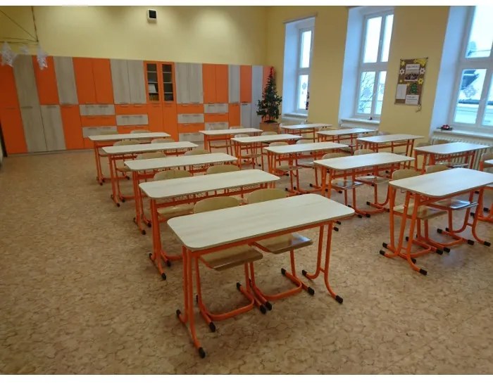 Scaun profesor tapitat, galben - ral 1021
