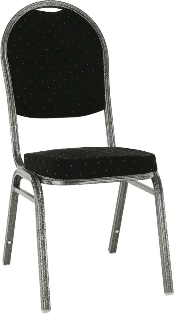 Scaun JEFF 3 NEW, negru/gri, tesatura/metal, 46x57x93 cm
