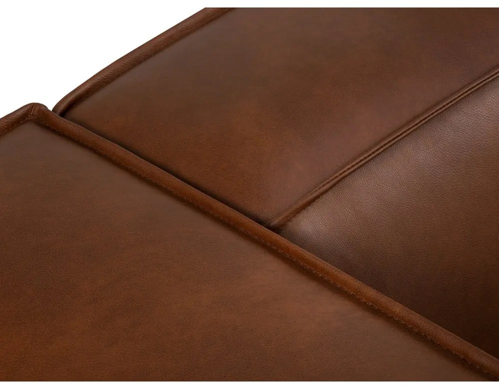 Canapea maro coniac cu tapițerie din piele 212 cm Madame – Windsor & Co Sofas