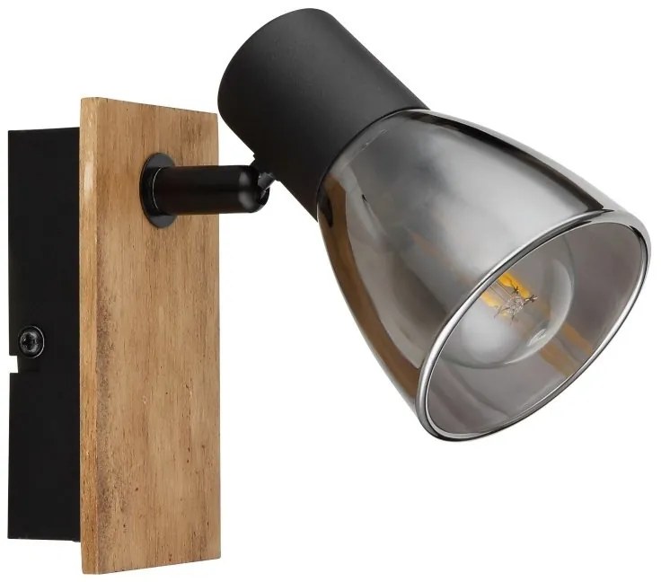 Aplica cu spot directionabil design modern CLAUDE negru, maro