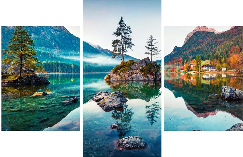 Tablou - Lacul Hintersee, Alpii Bavarezi, Austria (90x60 cm)