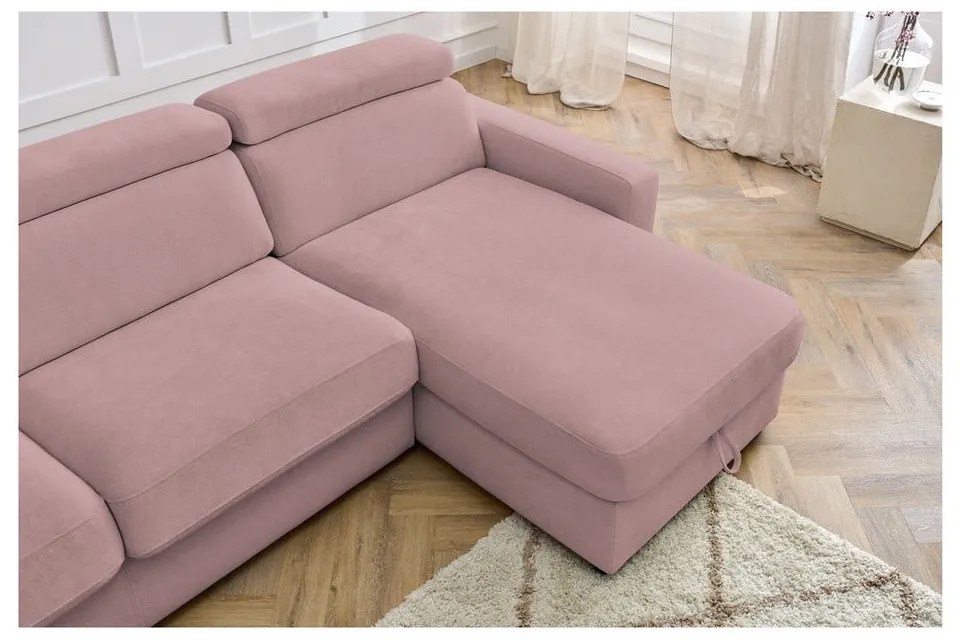 Colțar roz extensibil (cu colț variabil) Monaco – Bobochic Paris