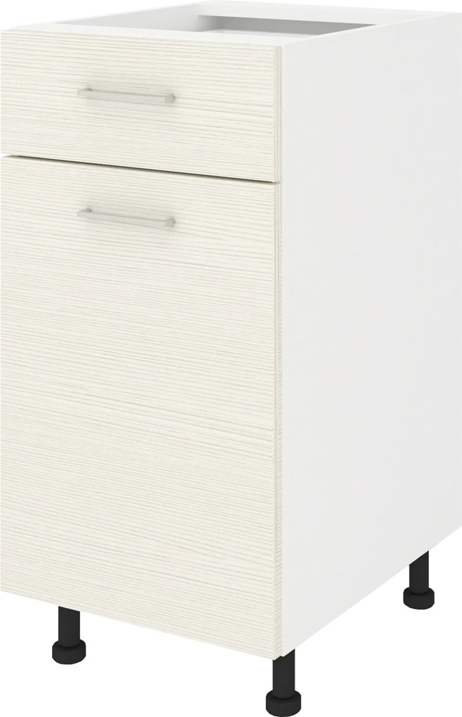 Corp Baza Lecce, 1 Sertar, 1 Usa, Larice/Alb, 40 x 50 x 80 cm