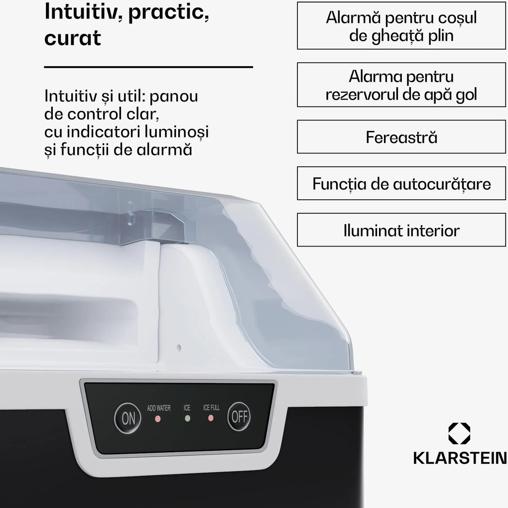 Klarstein Producător de cuburi de gheață, Wallberg Nugget Ice Maker