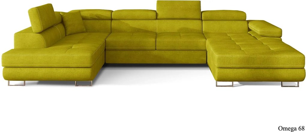 Colțar lemn masiv Formă U Extensibil Roger 345x202cm Personalizabil - Monolith 37 + Monolith 97, Stânga