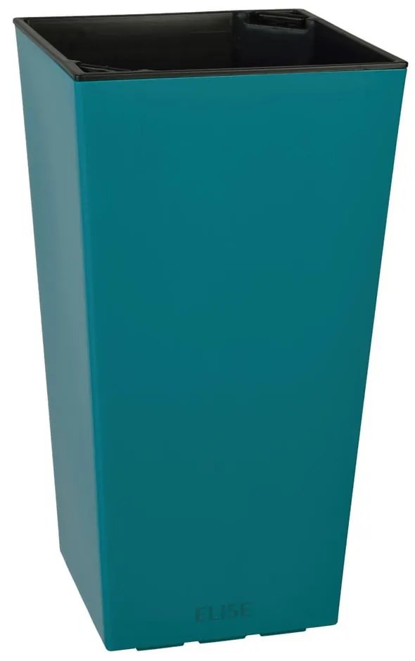 Ghiveci de flori adecvat interior / exterior Gardenico Elise, înălțime 46 cm, turcoaz mat