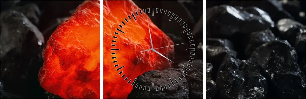 Tablou - Mineral strălucitor (cu ceas) (90x30 cm)