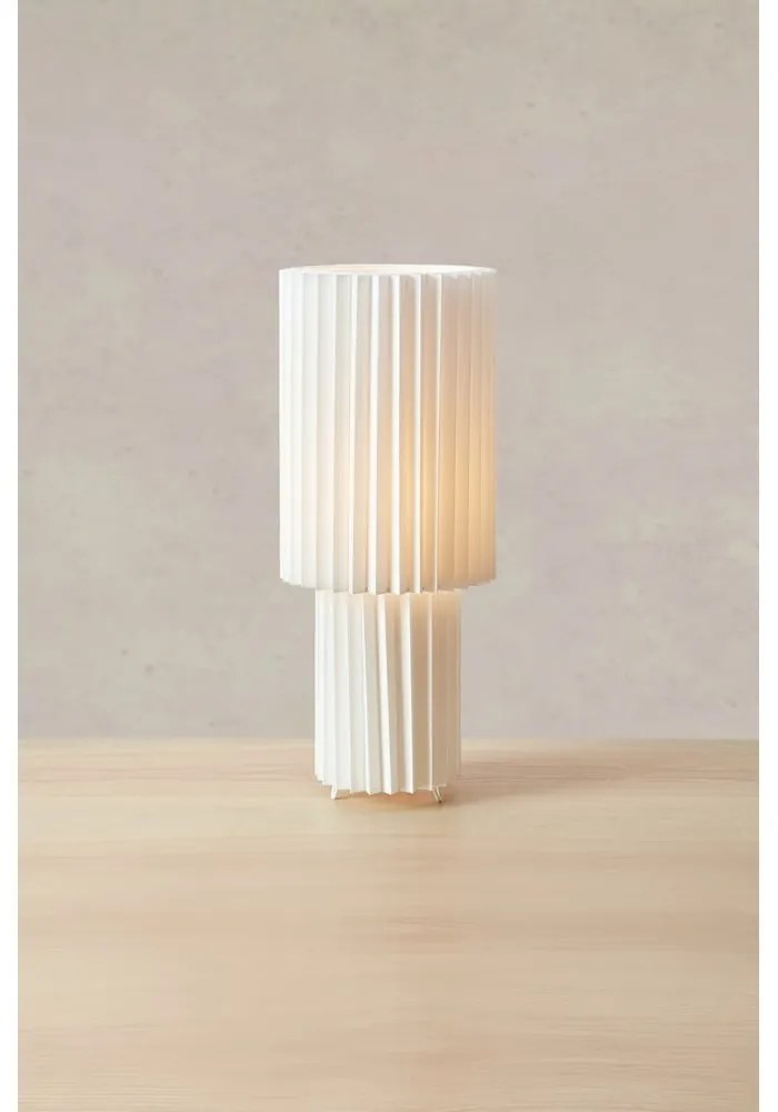 Veioză albă cu abajur textil (înălțime 45 cm) Catis – Markslöjd