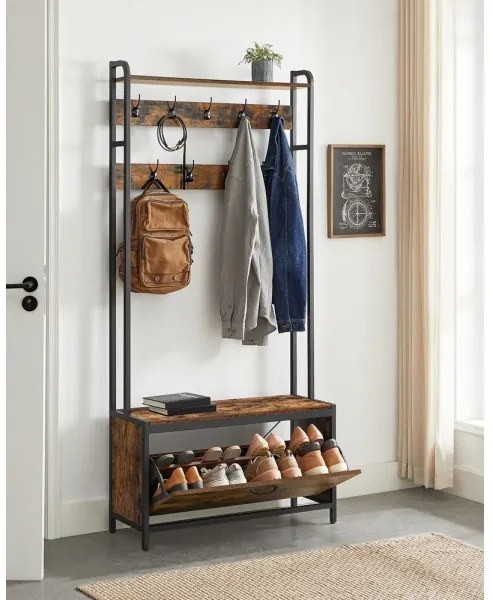 Cuier de podea NAVOR, maro/negru