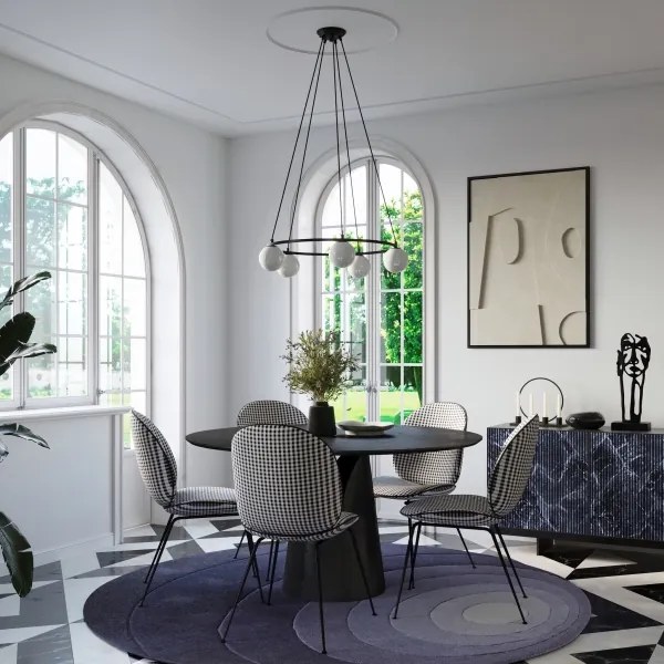 Lustră pe cablu Sollux SL.1214 YOLI 5xG9/8W/230V negru