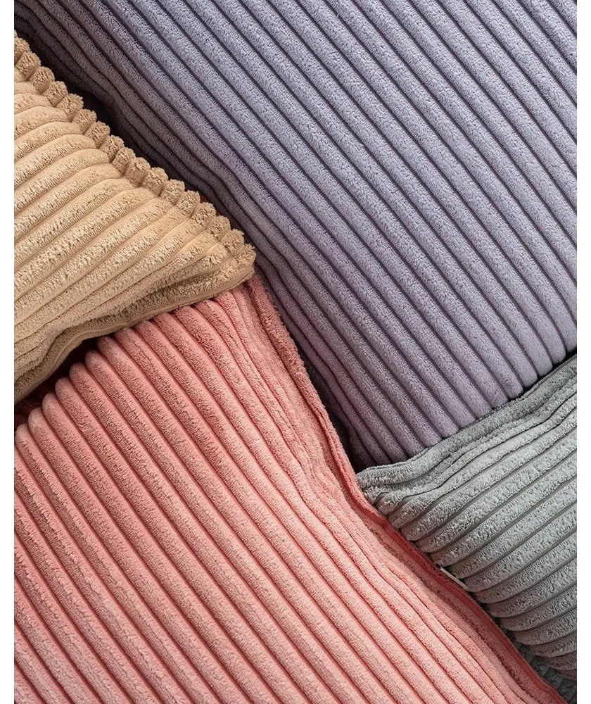 Pernă decorativă pentru copii maro deschis cu tapițerie din catifea reiată Block – Wigiwama