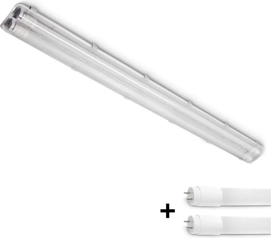 Brilagi -LED Tech. corp de iluminat fluorescent OPTIMA T8 2xG13/18W/230V 6500K IP65 128 cm
