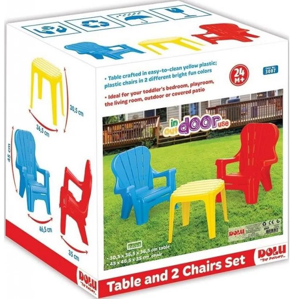 Masuta cu 2 scaunele, color - Dolu