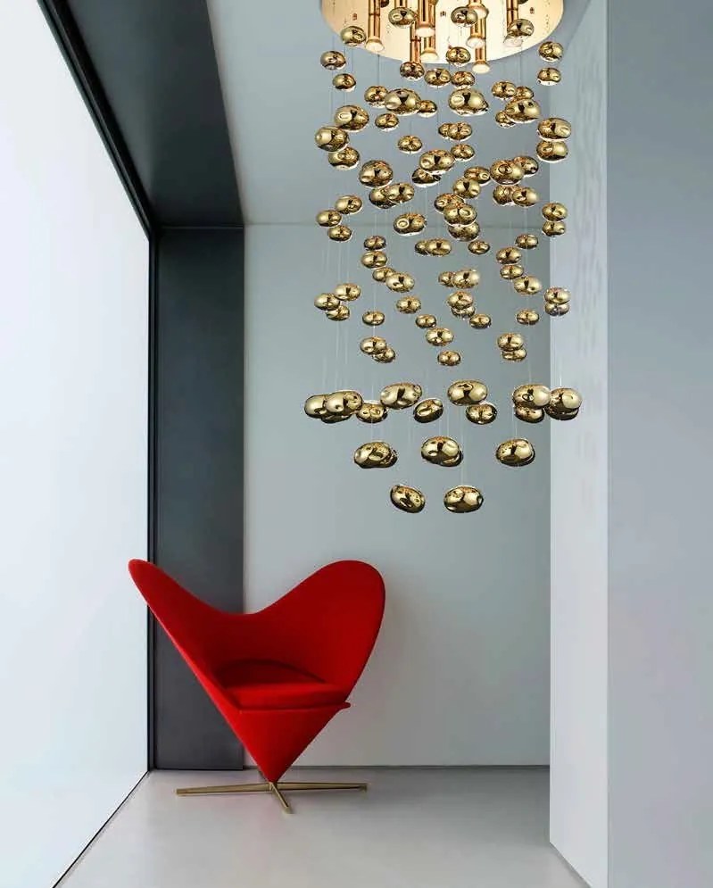 Lustra XL moderna design deosebit 60cm Luvia auriu ZZ AZ3073