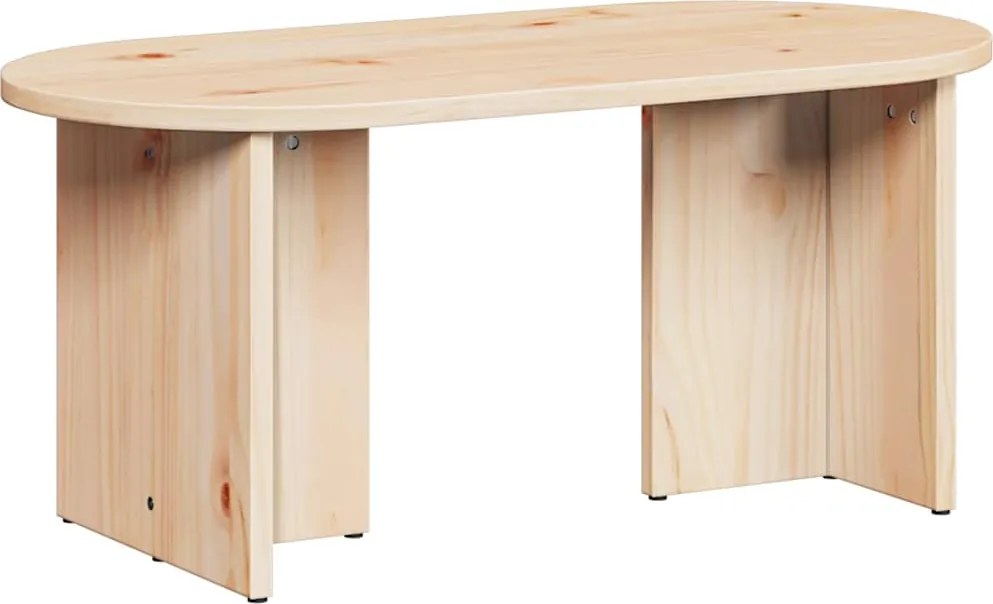 vidaXL Masă de cafea natural 80 x 39,5 x 35 cm Lemn masiv de pin