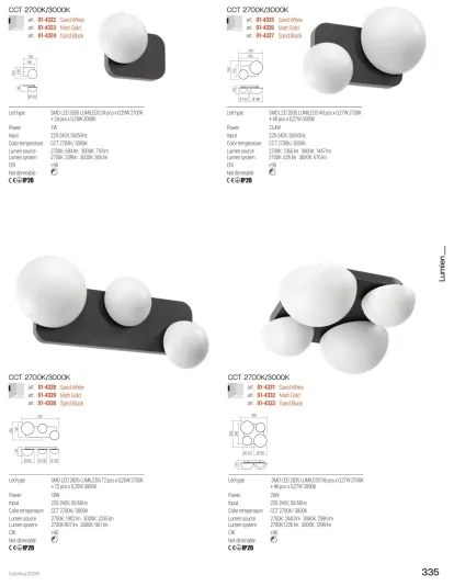 Redo 01-4333 - Plafonieră LED LUMIEN 4xLED/26W/230V 2700/3000K CRI90 neagră