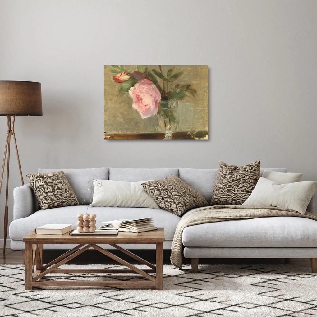 Tablou pe sticlă - Berthe Morisot, Peonies, reproducere (70x50 cm)