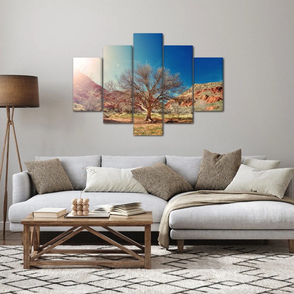 Tablou cu cu copac în deșert (150x105 cm)
