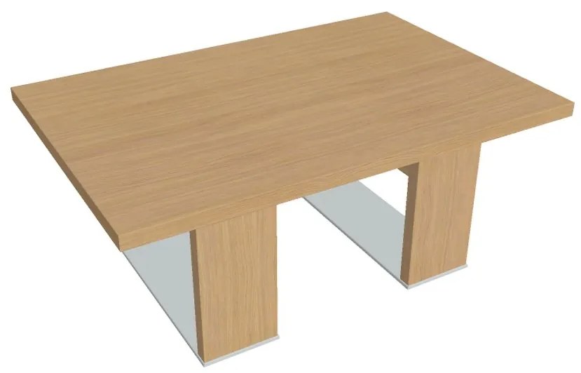 Măsuță de cafea Verno+ S 120 x 80 cm, stejar deschis / negru