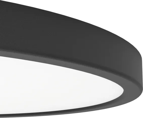 Eglo 901725 - Plafonieră LED RGBW reglabilă pentru baie FUEVA-Z LED/17,5W/230V 38,9 cm IP44 negru