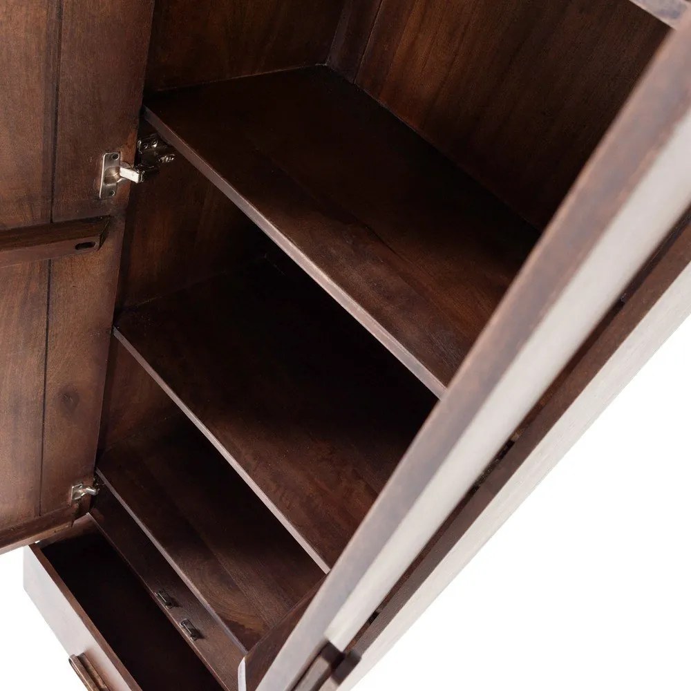 Dulap în culoare naturală închisă din lemn de mango 60x200x35 cm Liya – WOOOD