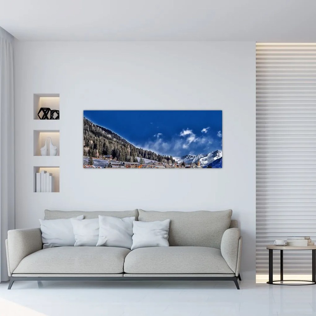 Tablou - Orășel de munte (120x50 cm)